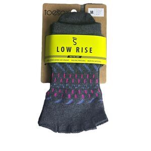 Toesox Socks Size M Womens 8.5-10.5 Mens 7.5-9.5 Half Toe Grip Low‎ Rise NWT